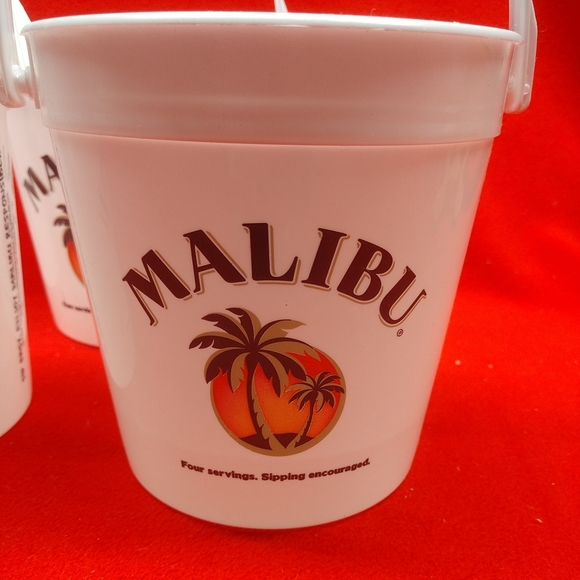 Malibu Dining 4 Malibu Rum Plastic Buckets Quart Size New Poshmark